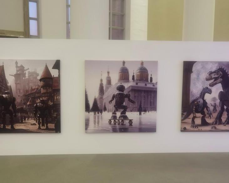 На «Робостанции» открылась выставка картин, написанных ИИ